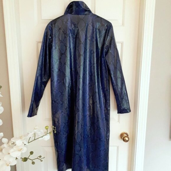 NWT Apparis black blue python faux leather duster jacket, M - Picture 16 of 16